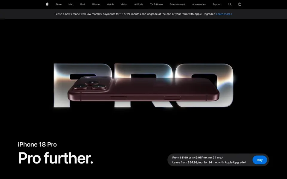Apple home page