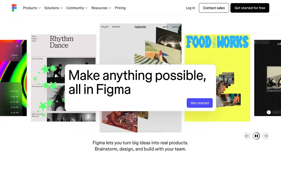Figma home page