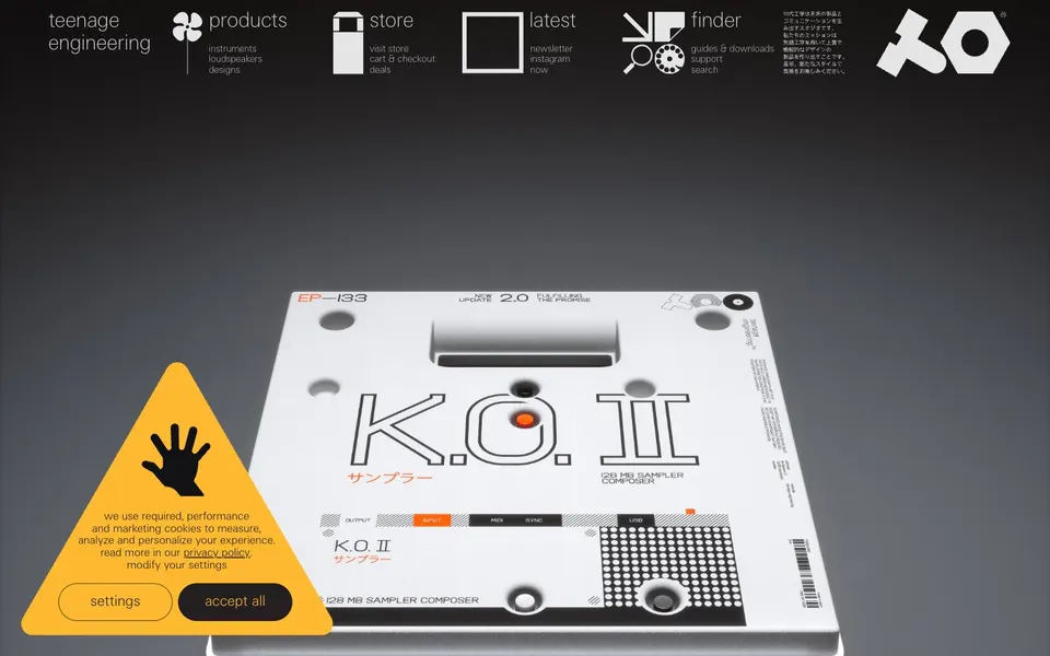 teenage engineering home page