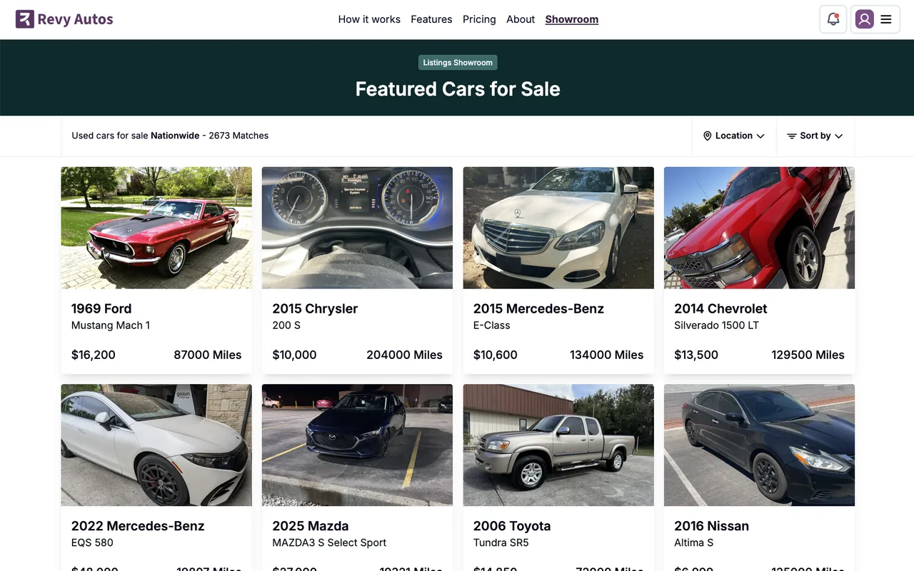 Revy Autos: Showroom of cars for sale