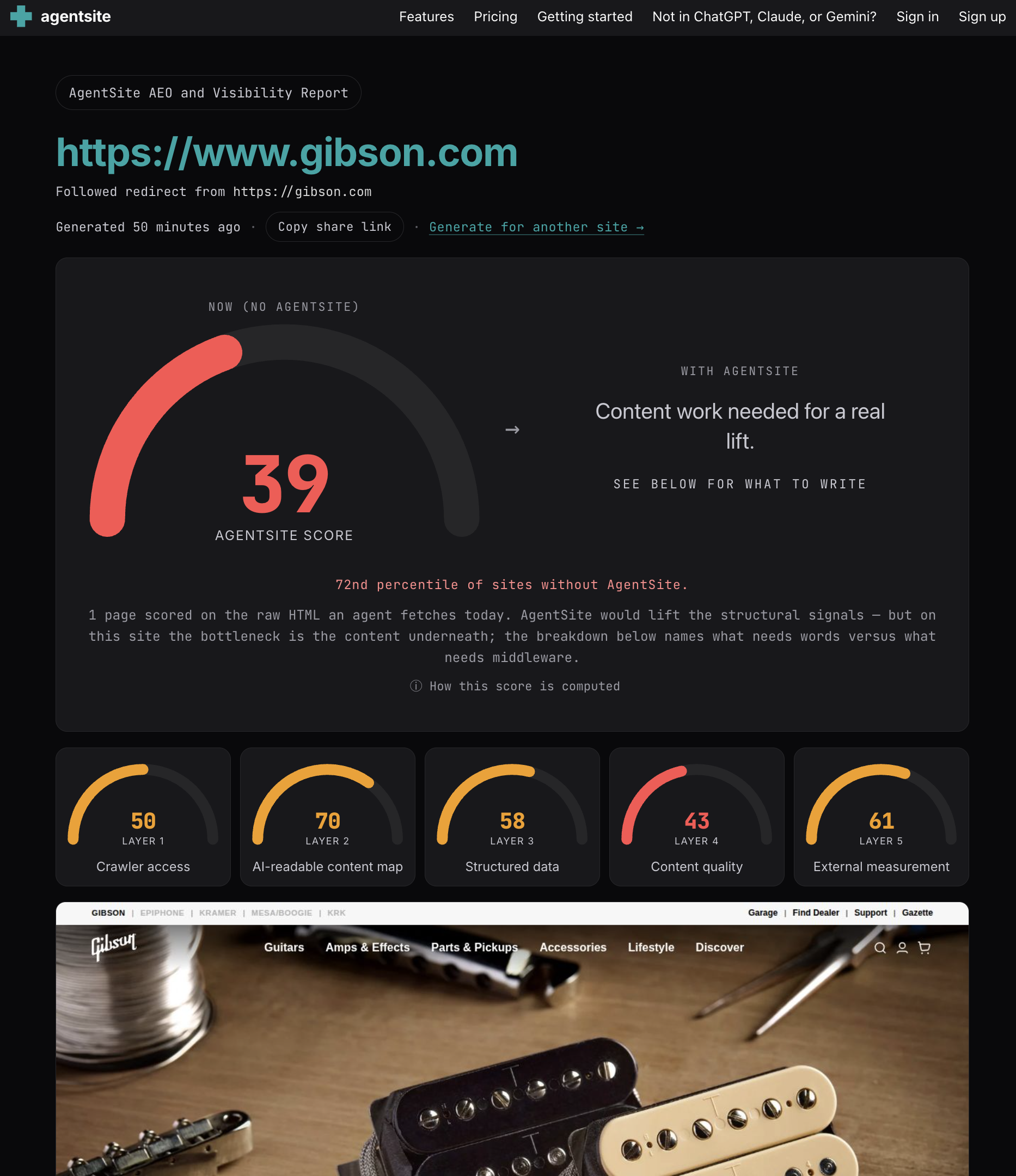 AgentSite public score report